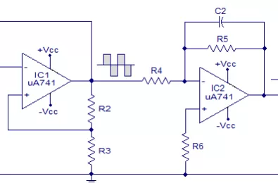 Máy phát sóng tam giác sử dụng opamp
